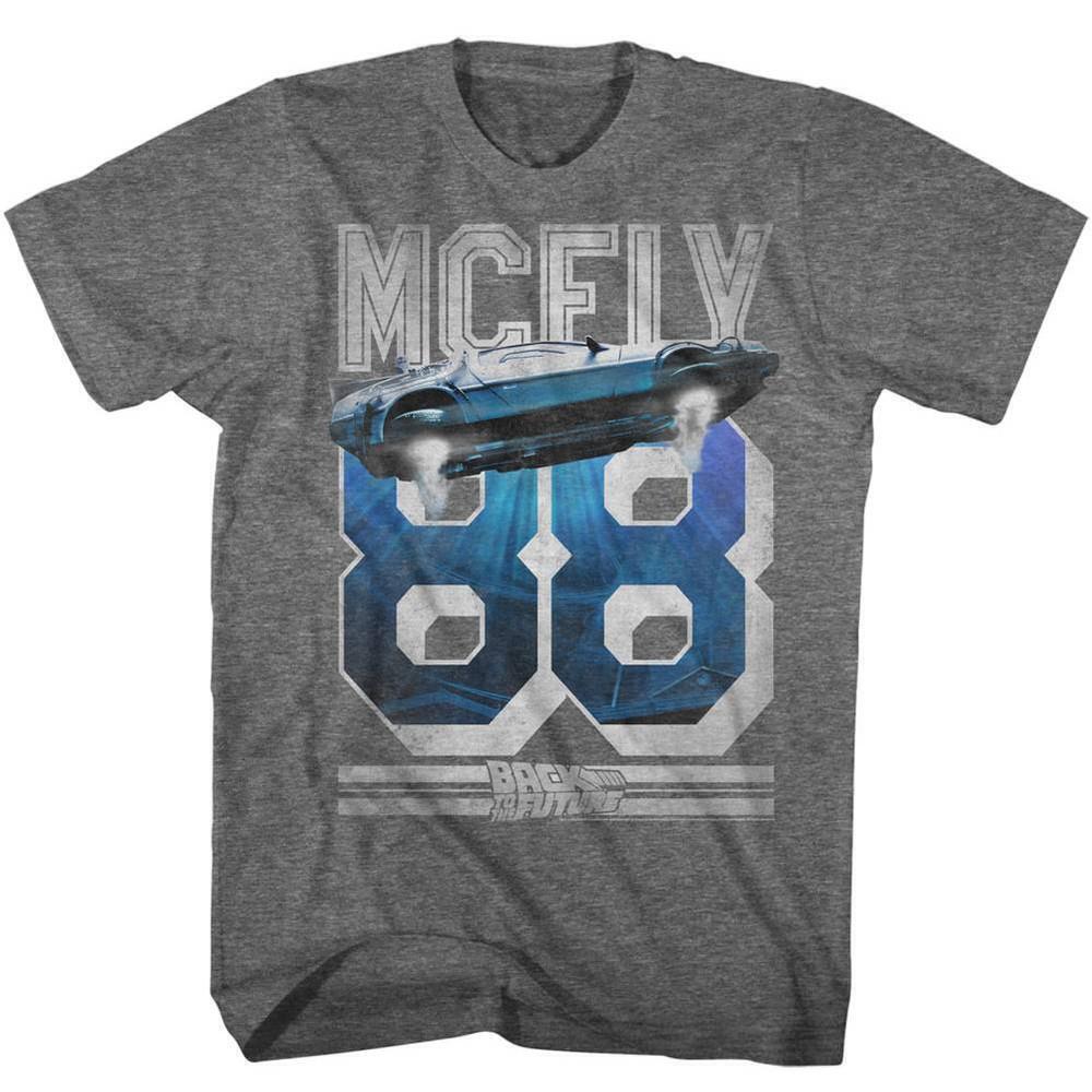 Back To The Future Mcfly 88 Graphite Adult T Shirt